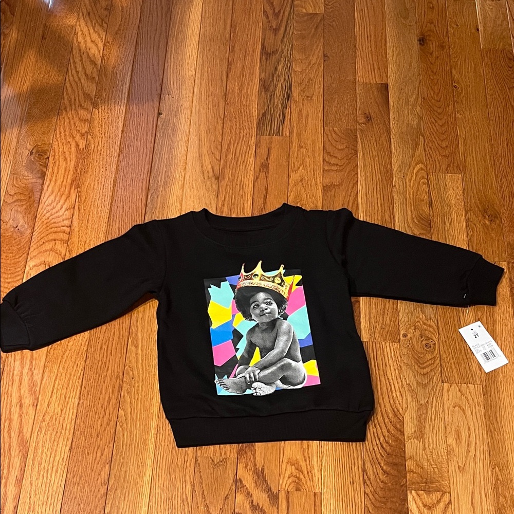 Kids Black Graphic Sweatshirt